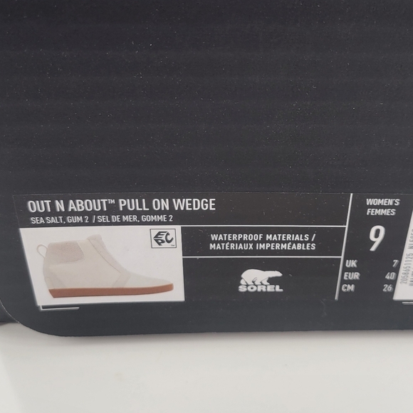 Sorel OUT N ABOUT PULL ON WOMEN'S WEDGE Sz 9 Sea Salt New - Picture 7 of 7